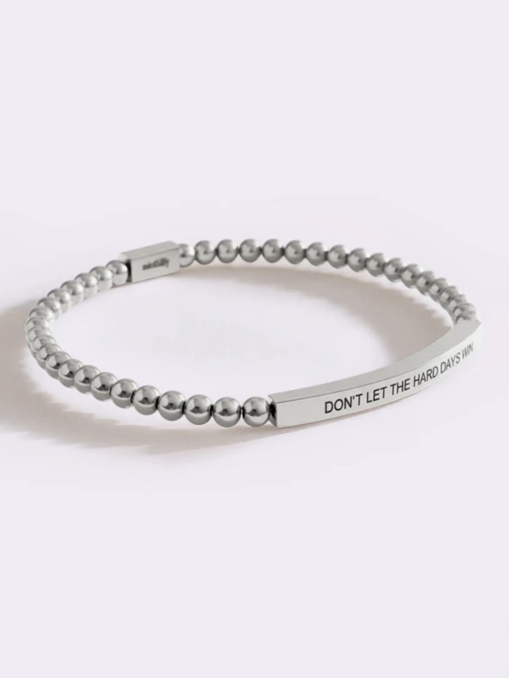 mint&lily Don't Let The Hard Days Win Beaded Inspire Bracelet 7.5” EUC - Picture 2 of 5